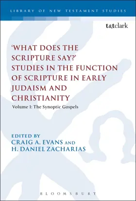 'What Does the Scripture Say?' Studies in the Function of Scripture in Early Judaism and Christianity Volume 1: The Synoptic Gospels	