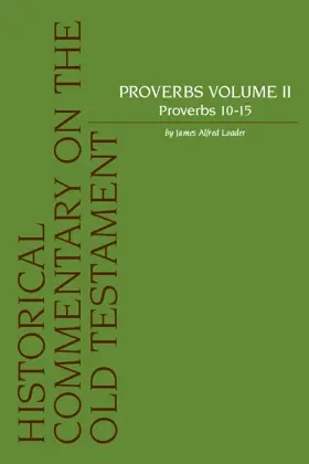 Proverbs, Volume 2: Chapters 10–15