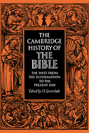 The Cambridge History of the Bible: Volume 3: The West from the Reformation to the Present Day