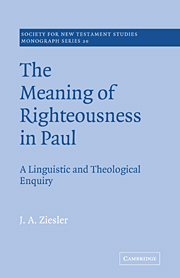 The Meaning of Righteousness in Paul: A Linguistic and Theological Enquiry