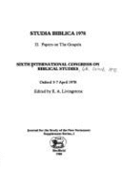 Studia Biblica 1978. II Papers on the Gospels