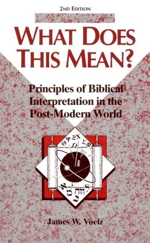 What Does This Mean?: Principles of Biblical Interpretation in the Post-Modern World 